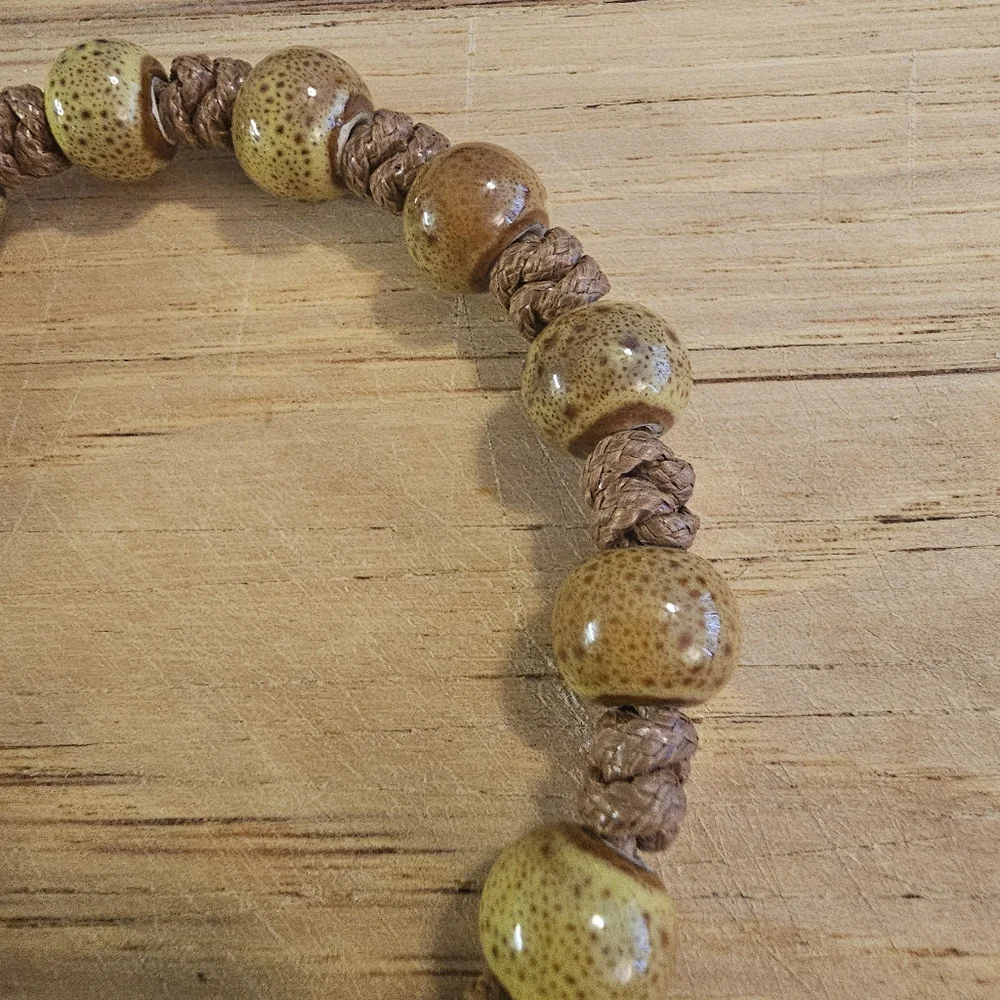 Rare & Hand Crafted Agatized Coral Bracelet.